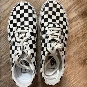Vans Women's Black and White Checkered Sneakers